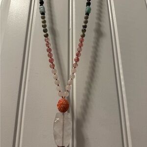 Elegant Multicolor Mala Bead Necklace